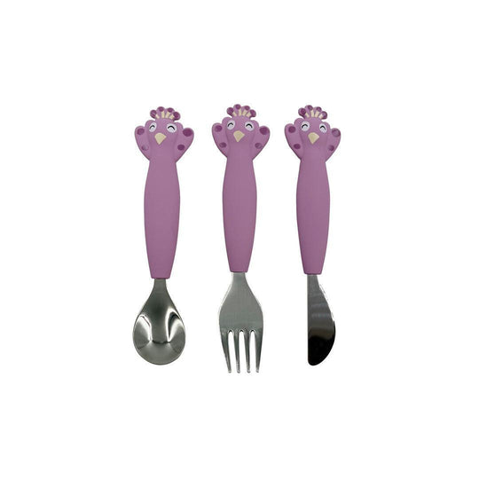 Trixie Silicone Cutlery Set 3-Pack - Mrs. Peacock-Cutlery-Mrs. Peacock- | Natural Baby Shower