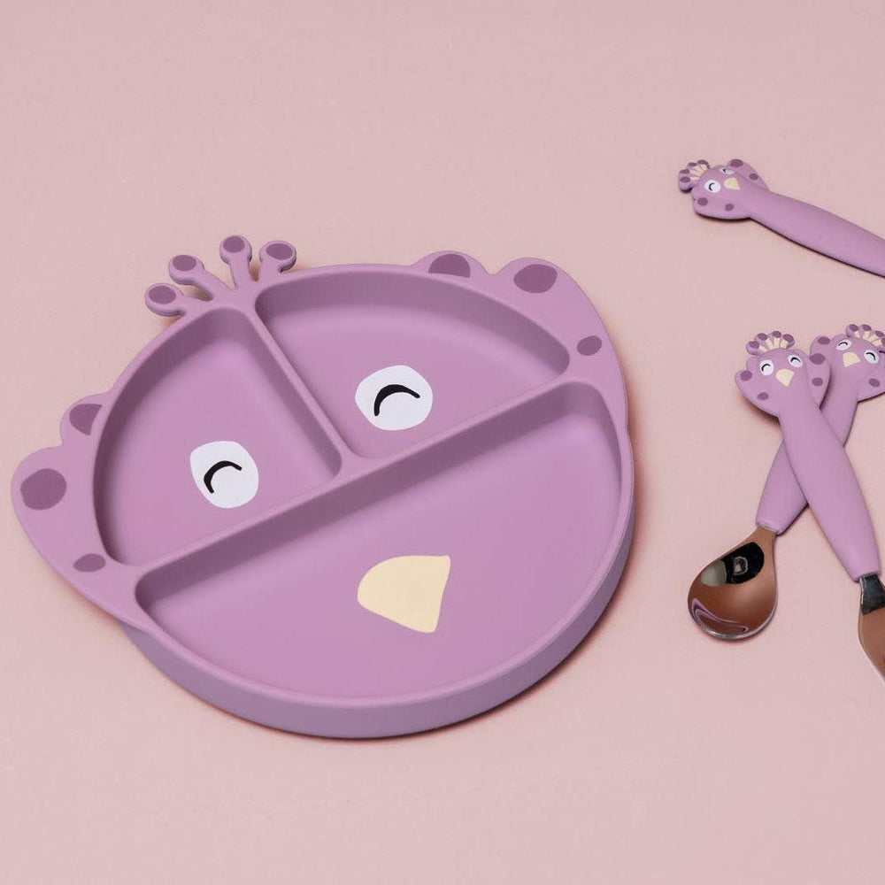 Trixie Silicone Divided Suction Plate - Mrs. Peacock-Plates-Mrs. Peacock- | Natural Baby Shower
