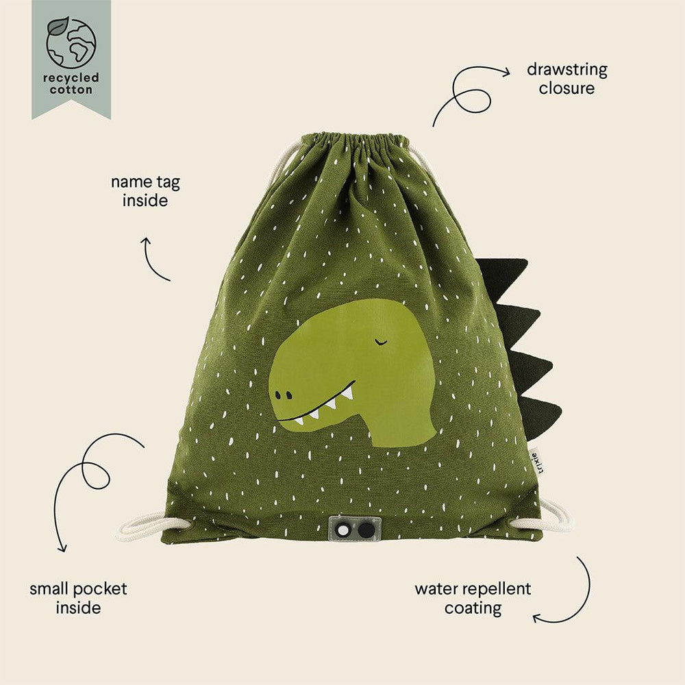 Trixie Drawstring Bag - Mr Dino-Changing Bags-Mr Dino- | Natural Baby Shower