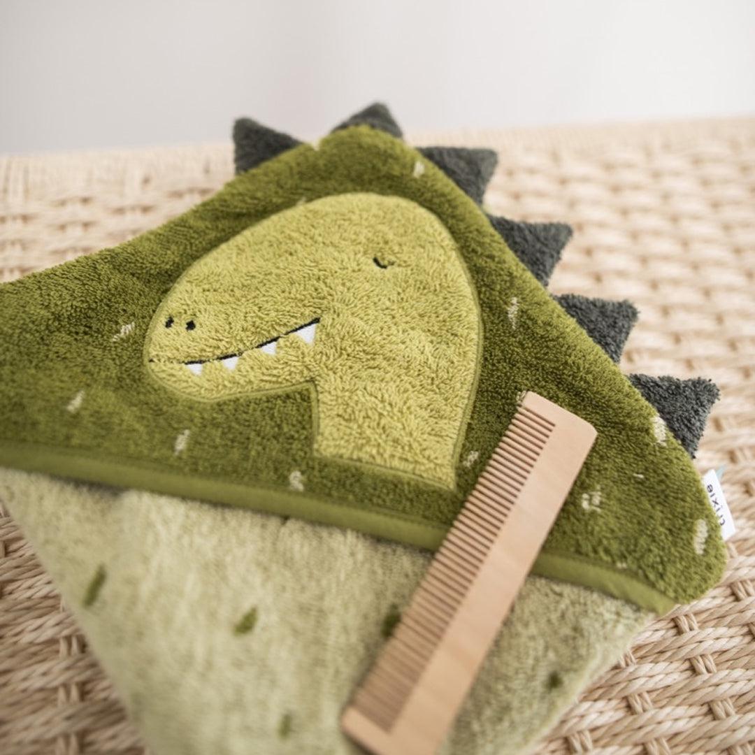 Trixie Hooded Towel - Mr Dino-Bath Towels- | Natural Baby Shower