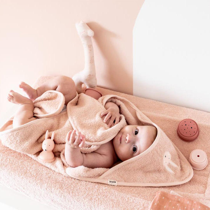 Trixie Hooded Towel - Aura Rabbit-Bath Towels-Aura Rabbit-75x75cm | Natural Baby Shower