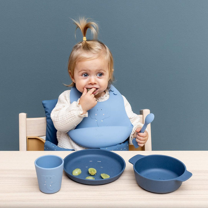 Trixie Silicone Bibs - Mrs Elephant - 2 Pack-Bibs- | Natural Baby Shower