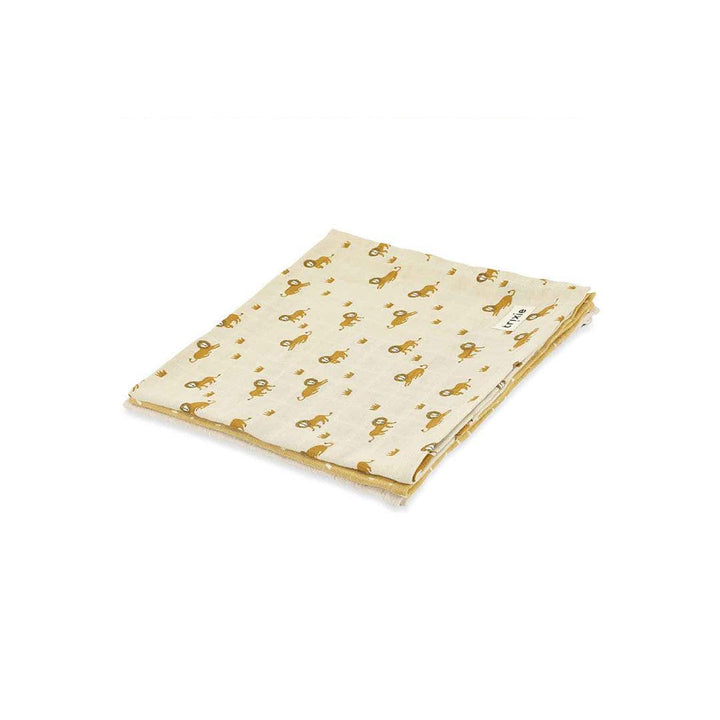 Trixie Muslin Cloths 3 Pack Mix - Lively Lion-Muslin Squares-Lively Lion-55x55cm | Natural Baby Shower