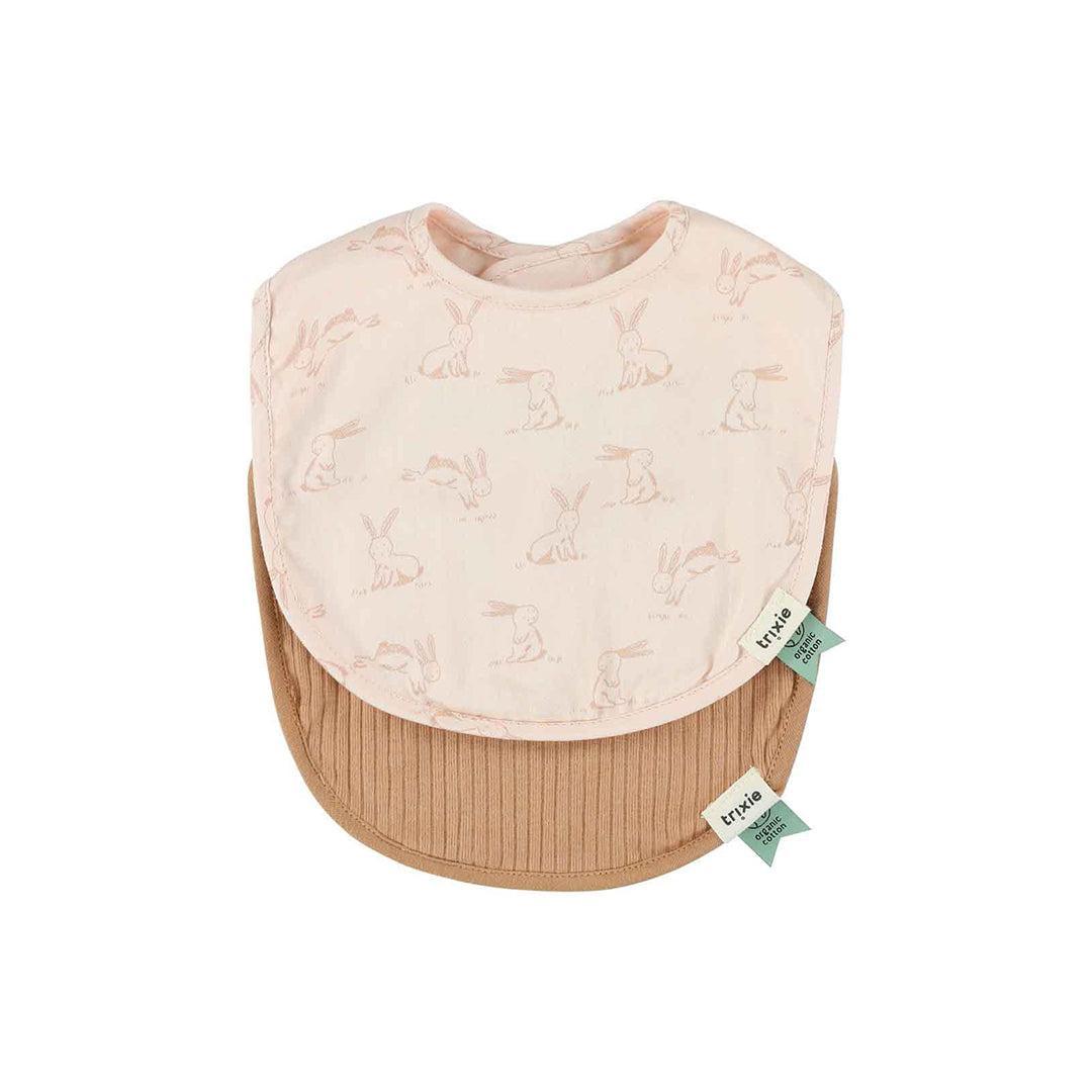 Trixie Newborn Bib 2 Pack Mix - Rosy Rabbit-Bibs-Rosy Rabbit- | Natural Baby Shower