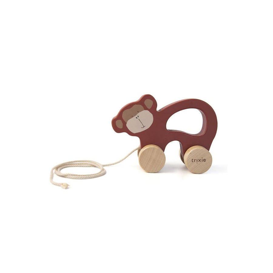 Trixie Pull Along Toy - Mr Monkey-Pull-Alongs-Mr Monkey- | Natural Baby Shower