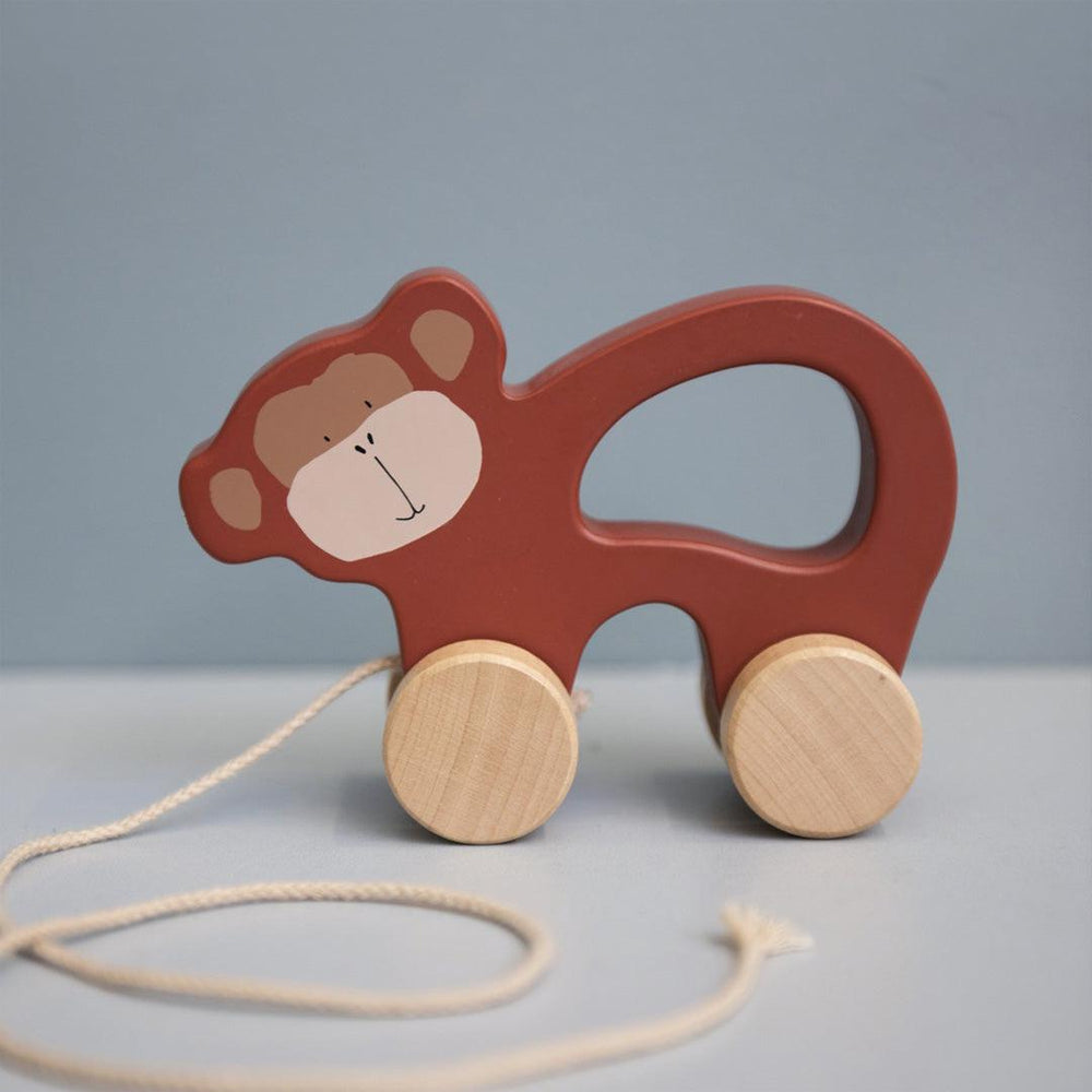 Trixie Pull Along Toy - Mr Monkey-Pull-Alongs-Mr Monkey- | Natural Baby Shower
