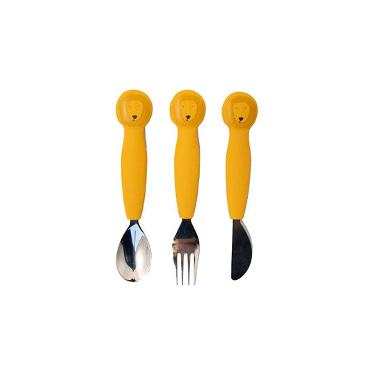 Trixie Silicone Cutlery Set 3 Pack - Mr. Lion-Cutlery-Mr. Lion- | Natural Baby Shower