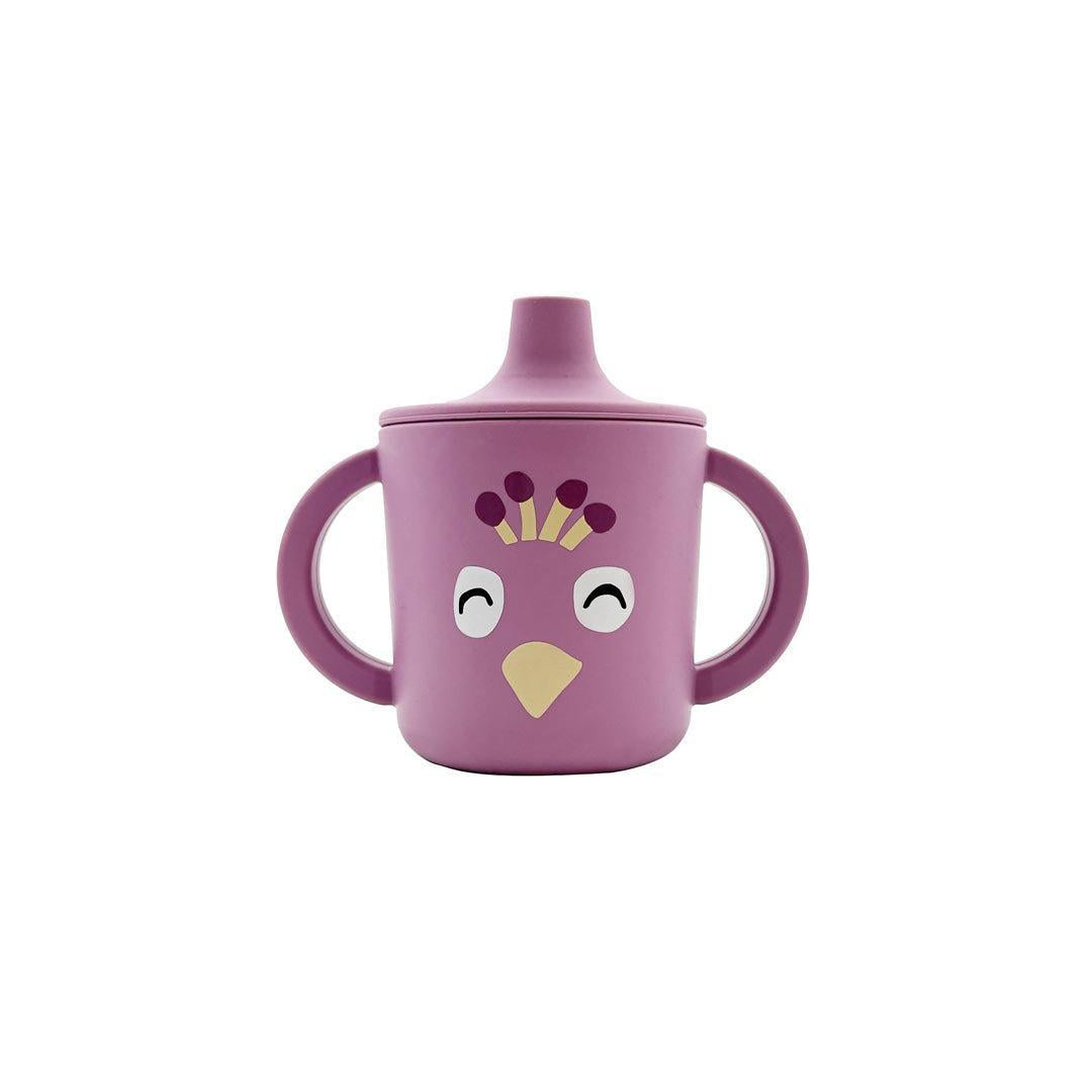 Trixie Silicone Sippy Cup - Mrs. Peacock-Sippy Cups-Mrs. Peacock- | Natural Baby Shower