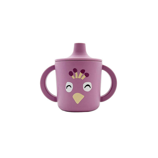 Trixie Silicone Sippy Cup - Mrs. Peacock-Sippy Cups-Mrs. Peacock- | Natural Baby Shower