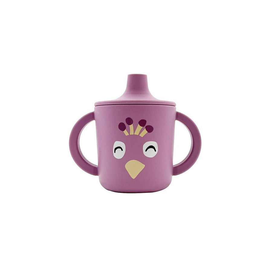Trixie Silicone Sippy Cup - Mrs. Peacock-Sippy Cups-Mrs. Peacock- | Natural Baby Shower