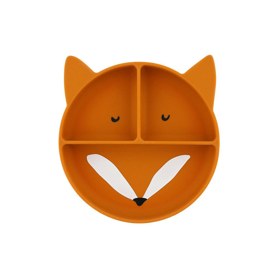 Trixie Silicone Divided Suction Plate - Mr Fox-Plates-Mr Fox- | Natural Baby Shower