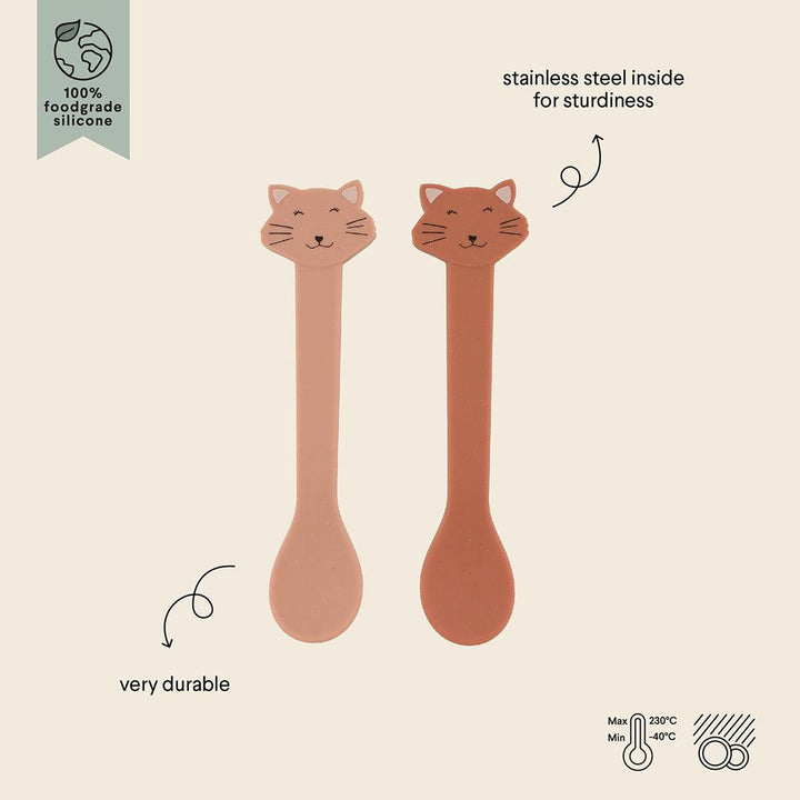 Trixie Silicone Spoon - 2 Pack - Mrs Cat-Cutlery-Mrs Cat- | Natural Baby Shower
