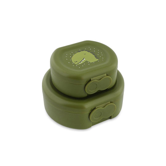 Trixie Snackbox with Clip - 2pcs - Mr. Dino-Snack Boxes-Mr. Dino- | Natural Baby Shower