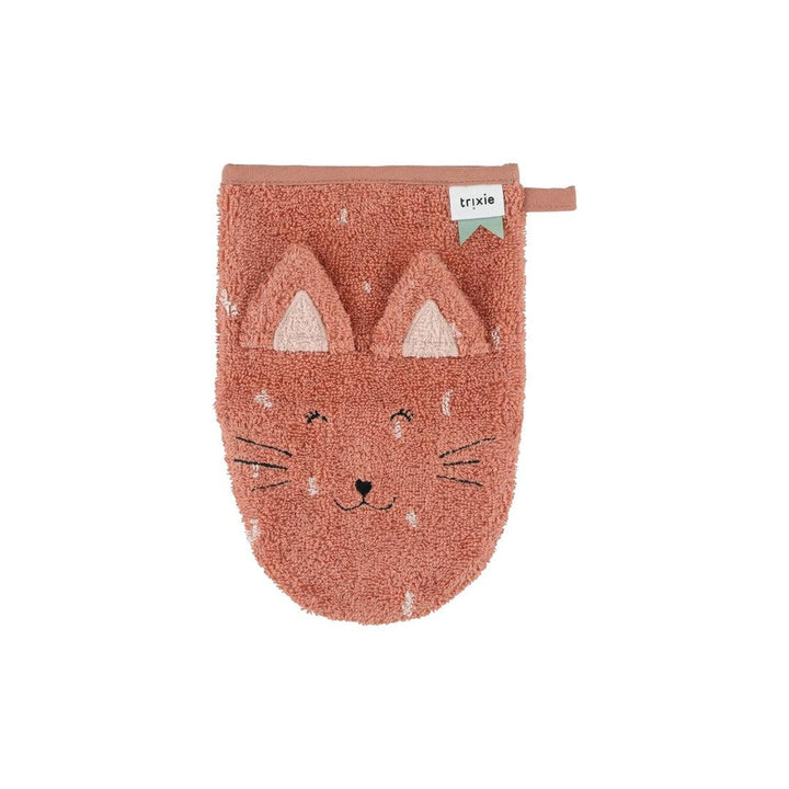 Trixie Washcloths - 2 Pack - Mrs Cat + Mrs Rabbit-Washcloths-Mrs Cat + Mrs Rabbit- | Natural Baby Shower