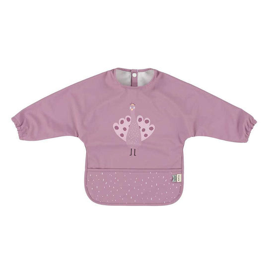 Trixie Waterproof Long Sleeve Bib - Mrs. Peacock-Bibs-Mrs. Peacock- | Natural Baby Shower