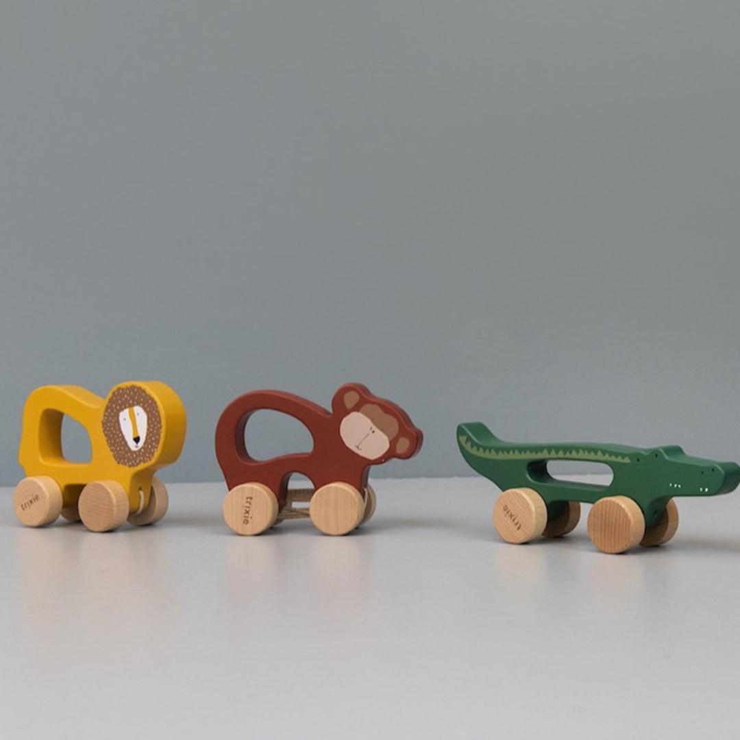 Trixie Wooden Pull Along Toy - Mr Lion-Pull-Alongs-Mr Lion- | Natural Baby Shower