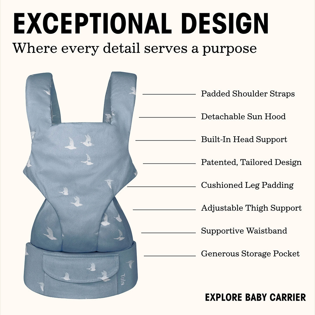 Tula Cotton Explore Baby Carrier - Shadow Petals-Baby Carriers-Shadow Petals-One Size | Natural Baby Shower