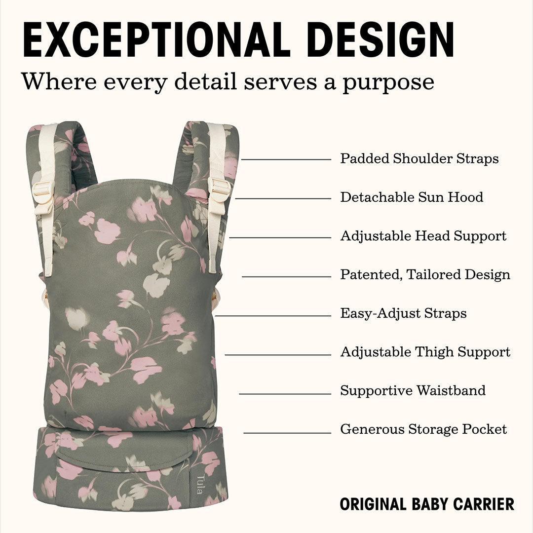 Tula Cotton Original Baby Carrier - Shadow Petals-Baby Carriers-Shadow Petals-One Size | Natural Baby Shower