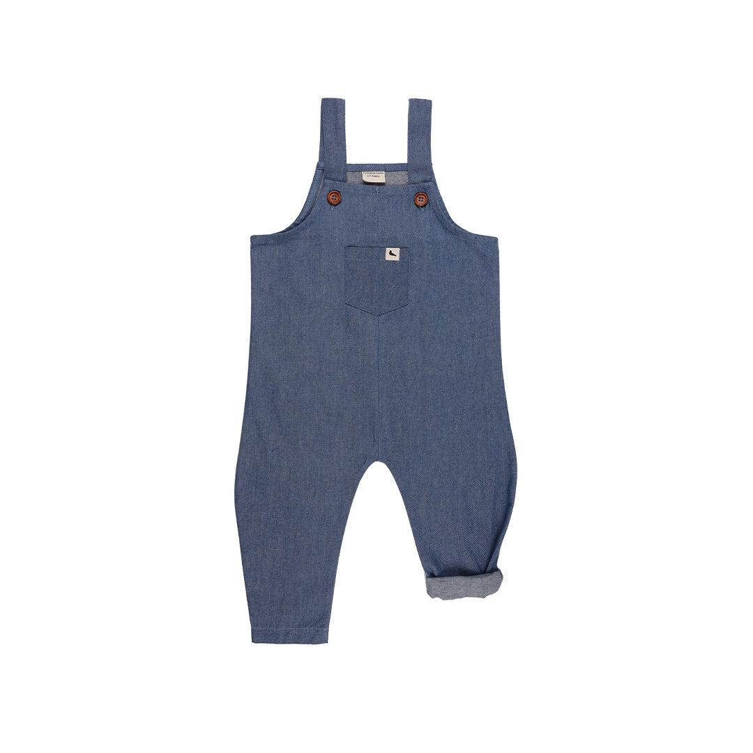 Turtledove London Denim Easy Fit Dugarees - Blue-Dungarees-Blue-0-6m | Natural Baby Shower