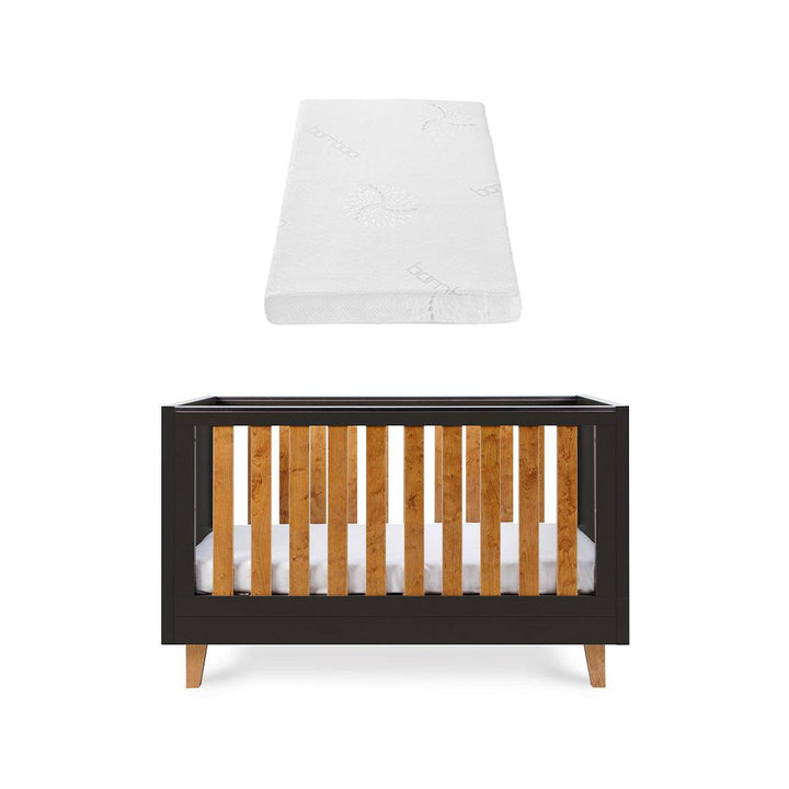 Tutti Bambini Como Cot Bed - Slate Grey/Rosewood-Cot Beds-Slate Grey/Rosewood-Natural Coir Fibre Cot Bed Mattress | Natural Baby Shower