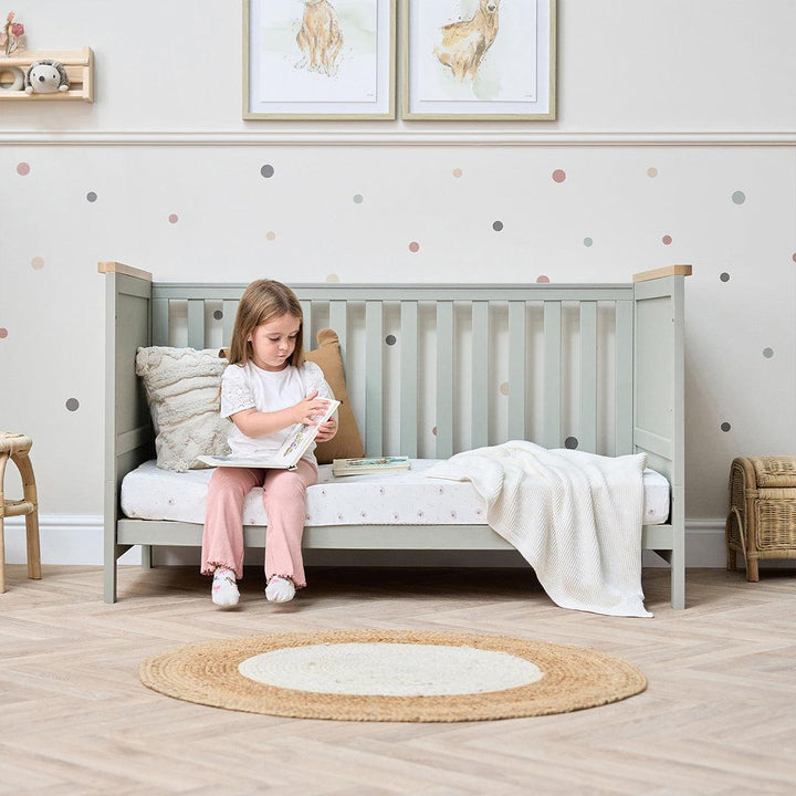 Tutti Bambini Misha Cot Bed - Sage/Golden Oak-Cot Beds-Sage/Golden Oak-Cot Bed | Natural Baby Shower