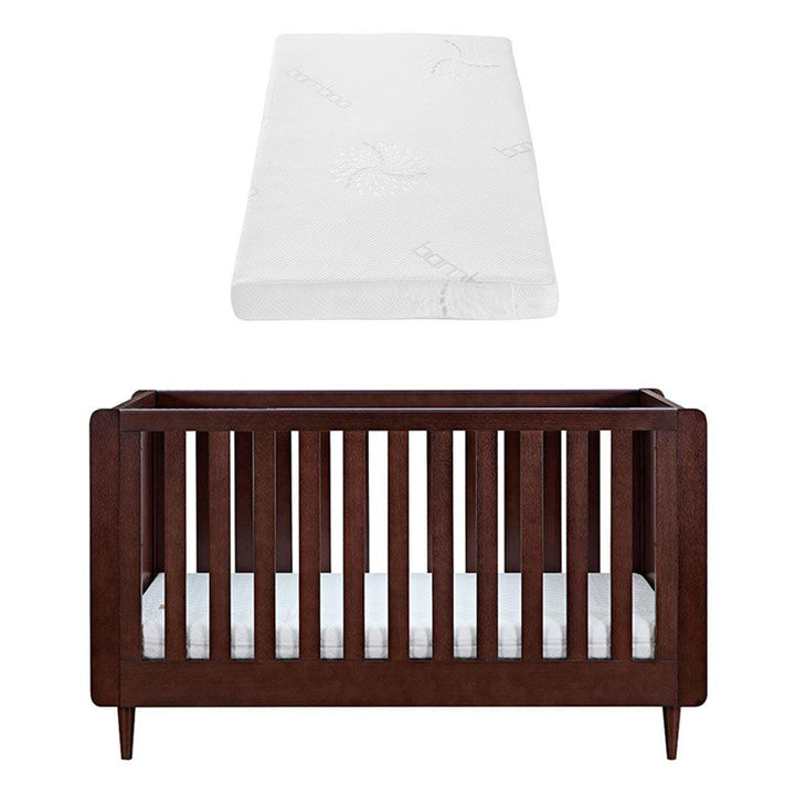 Tutti Bambini Japandi Cot Bed - Warm Walnut-Cot Beds-Warm Walnut-Tutti Bambini Natural Coir Fibre Cot Bed Mattress | Natural Baby Shower