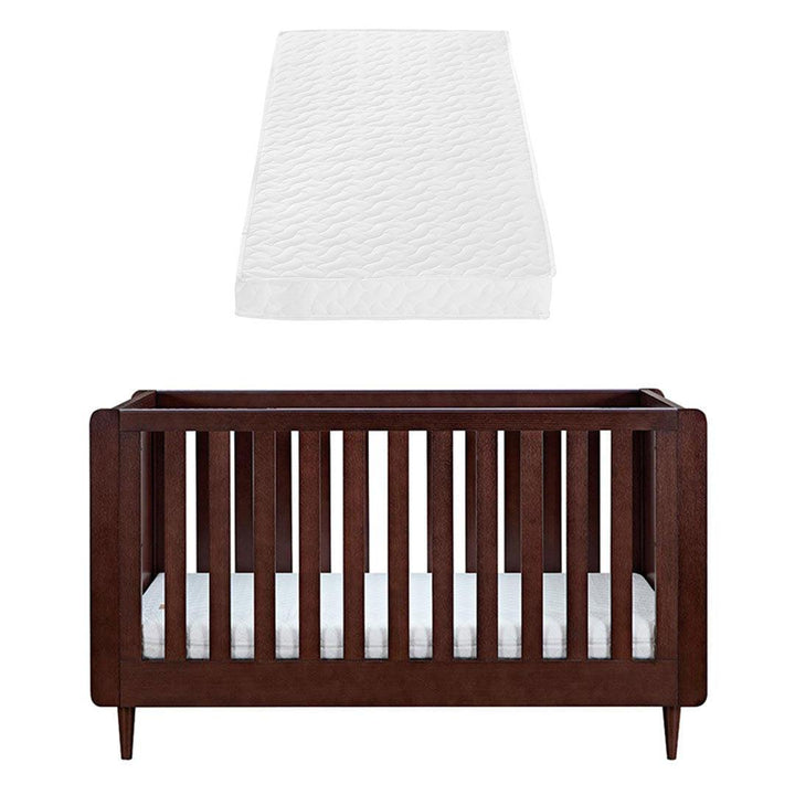 Tutti Bambini Japandi Cot Bed - Warm Walnut-Cot Beds-Warm Walnut-Tutti Bambini Pocket Sprung Cot Bed Mattress | Natural Baby Shower
