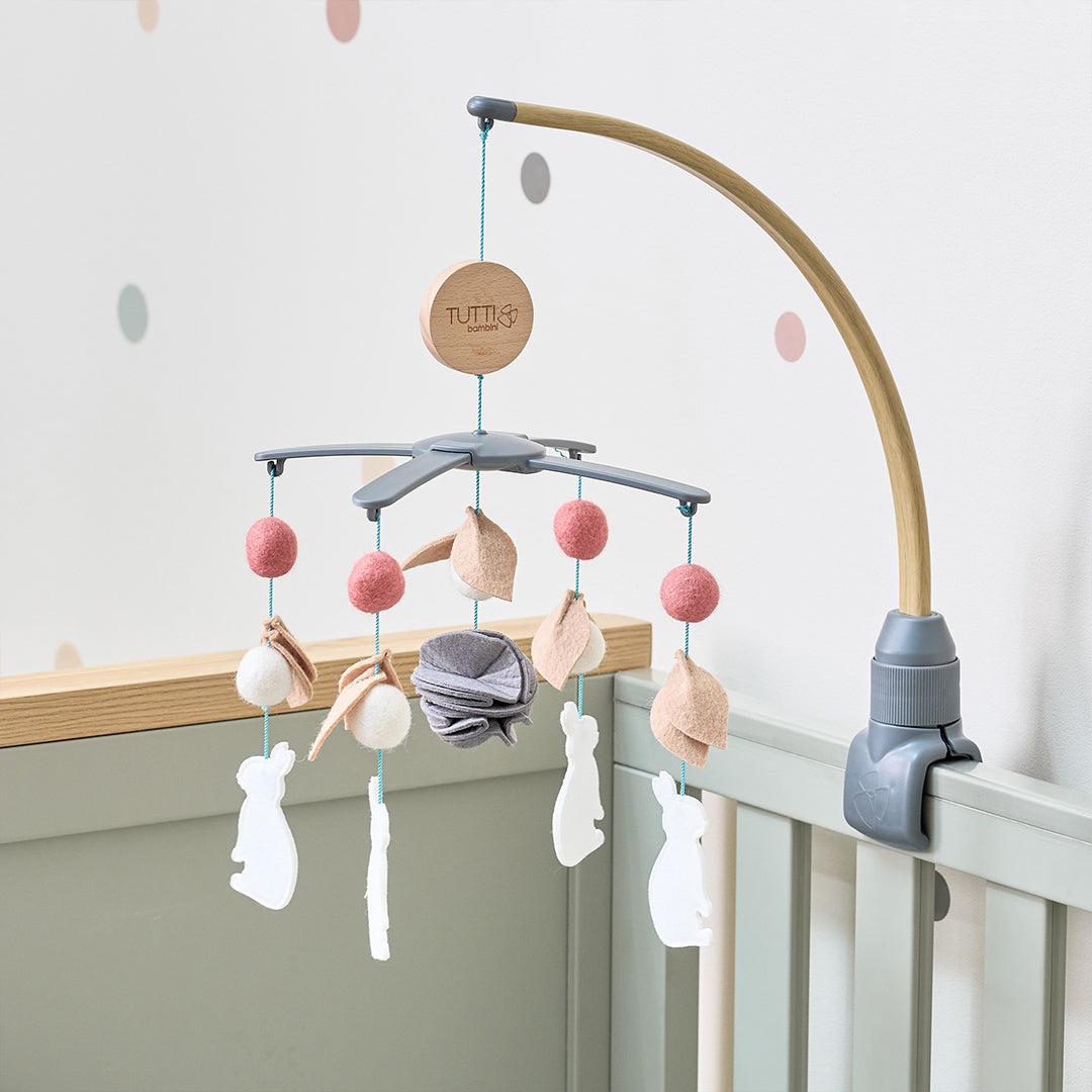 Tutti Bambini Cozee 2 In 1 Crib/Cot Mobile - Oak/Cocoon-Cribs-Oak/Cocoon-One Size | Natural Baby Shower