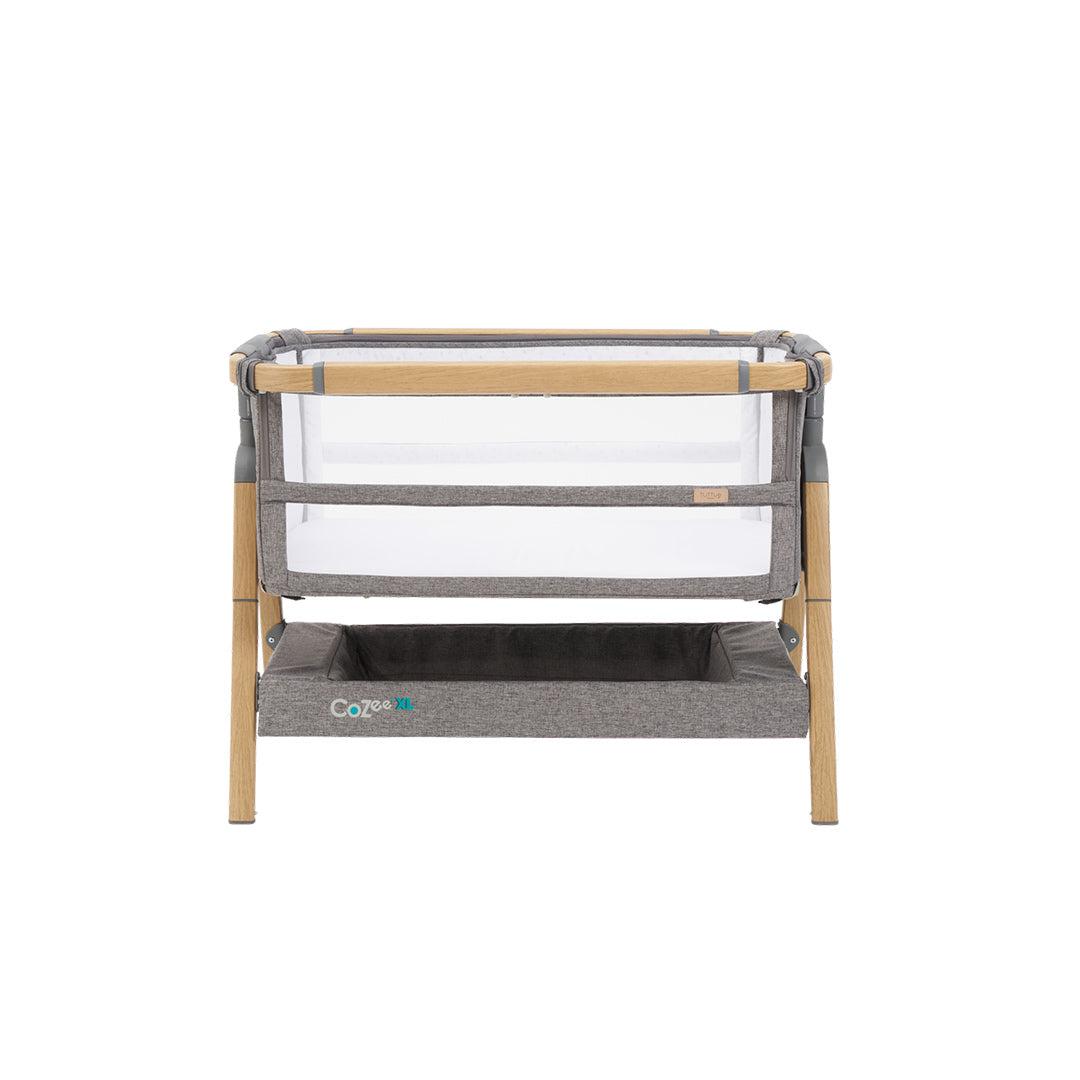Tutti Bambini CoZee XL Bedside Crib + Cot - Oak / Charcoal-Bedside Cribs-Oak / Charcoal- | Natural Baby Shower