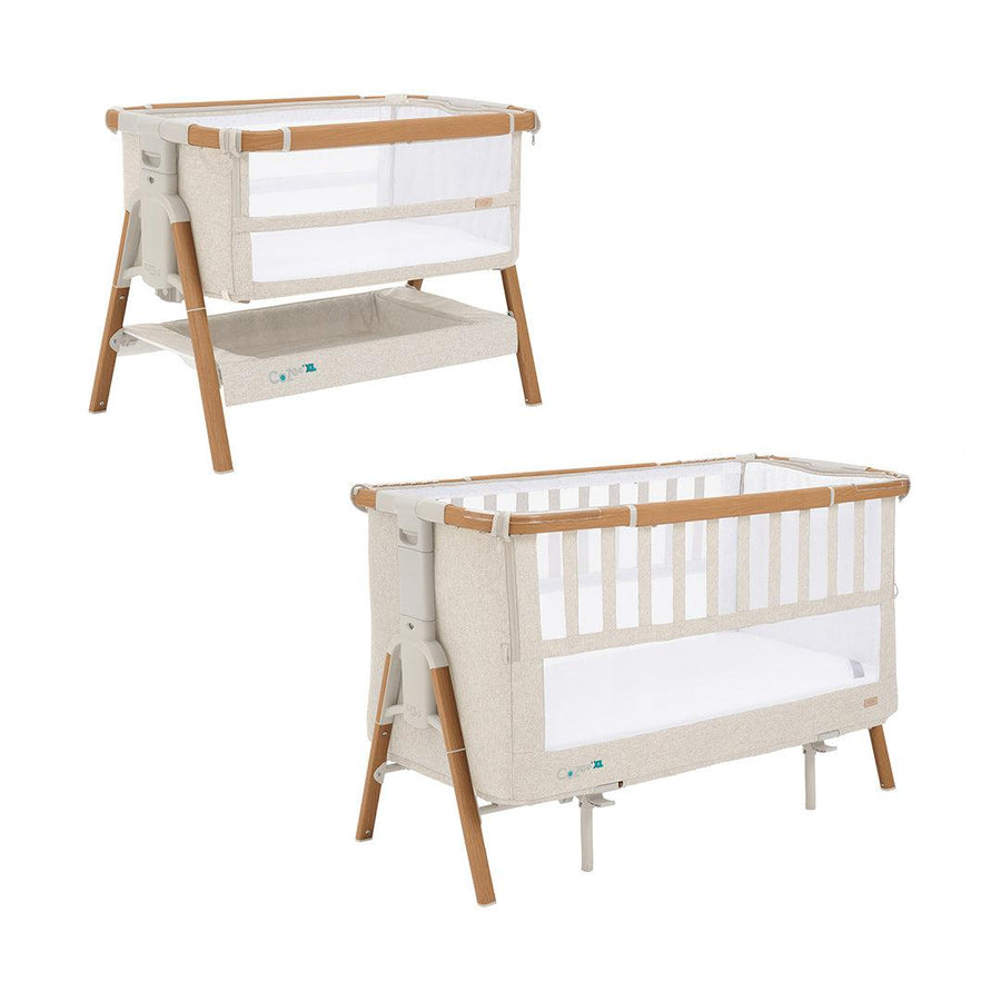 Tutti Bambini CoZee XL Bedside Crib & Cot - Scandinavian Walnut/Ecru-Bedside Cribs-Scandinavian Walnut/Ecru- | Natural Baby Shower