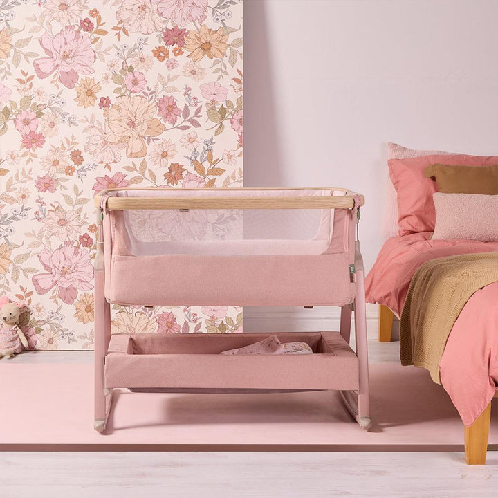 Tutti Bambini Cozee Air 2 Bedside Crib - Drifted Oak / Blush-Cribs-Drifted Oak / Blush- | Natural Baby Shower