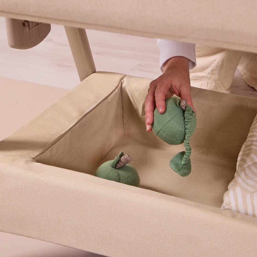 Tutti Bambini Cozee Air 2 Bedside Crib - Toasted Oak / Sand-Cribs-Toasted Oak / Sand- | Natural Baby Shower