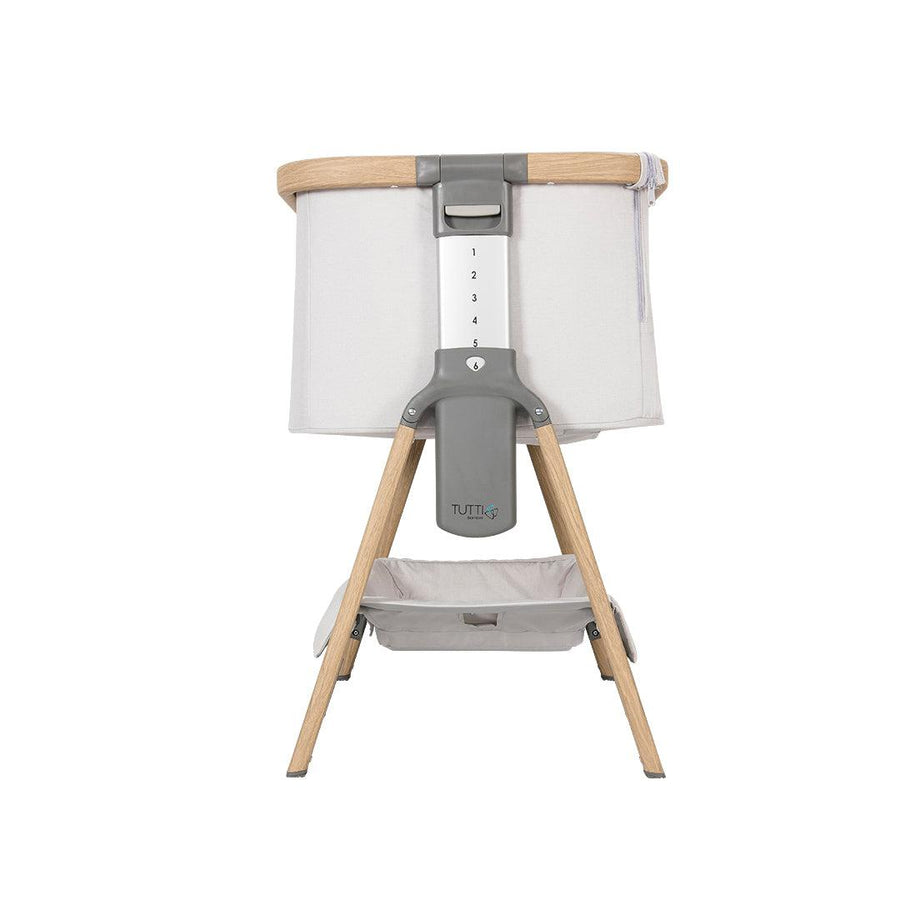 Tutti Bambini CoZee Bedside Crib Oak/Sterling Silver Natural Baby