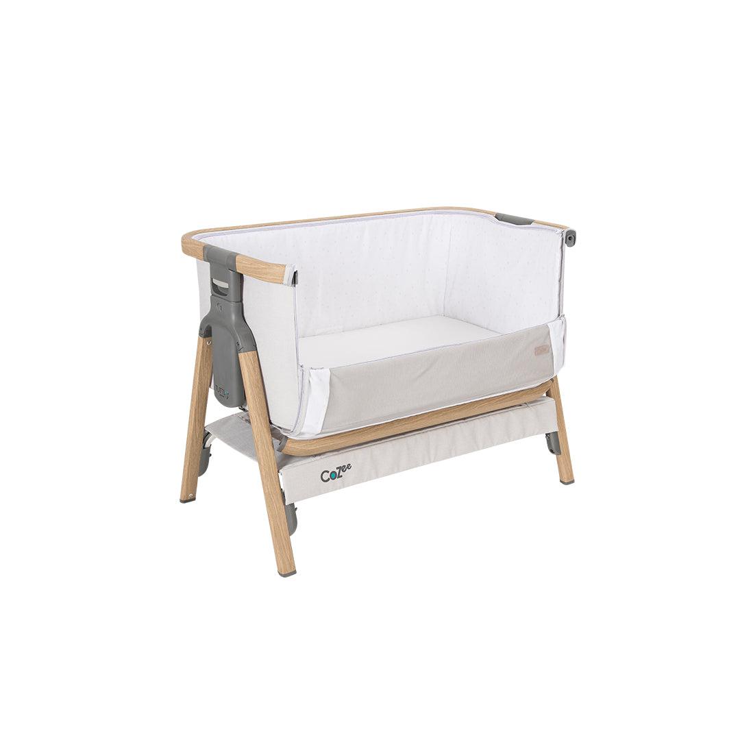Tutti Bambini CoZee Bedside Crib Oak/Sterling Silver Natural Baby