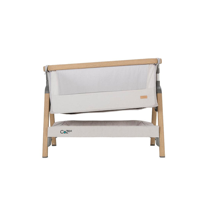 Tutti Bambini CoZee Bedside Crib - Oak/Sterling Silver-Bedside Cribs-Oak/Sterling Silver- | Natural Baby Shower