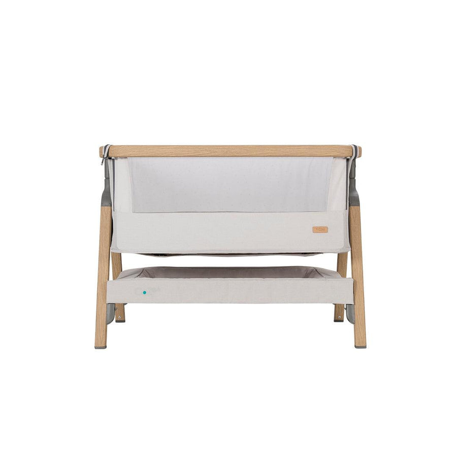 Tutti Bambini CoZee Bedside Crib - Oak/Sterling Silver-Bedside Cribs-Oak/Sterling Silver- | Natural Baby Shower