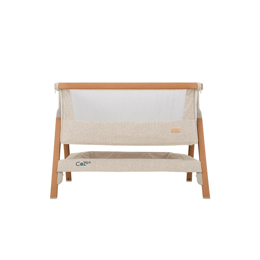 Tutti Bambini CoZee Bedside Crib - Scandinavian Walnut/Ecru-Bedside Cribs-Scandinavian Walnut/Ecru- | Natural Baby Shower