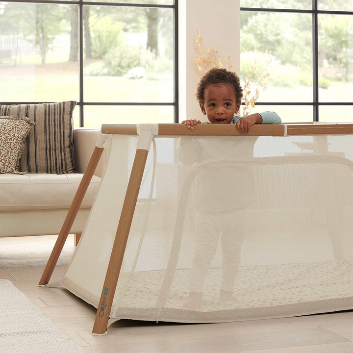 Tutti Bambini Cozee Go - Scandinavian Walnut/Ecru-Cribs-Scandanavian Walnut/Ecru- | Natural Baby Shower