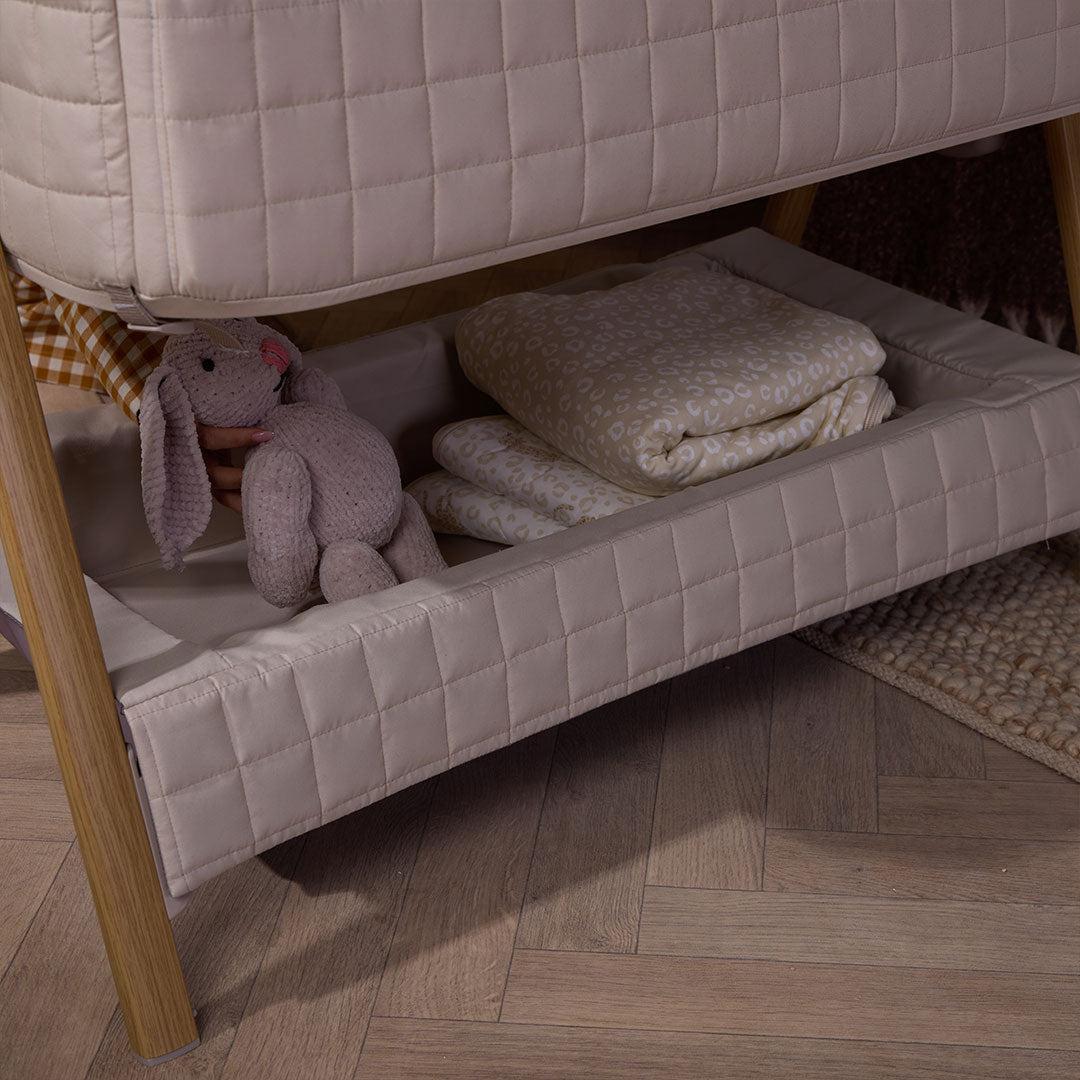 Tutti Bambini Cozee Sense Bedside Crib - Toasted Oak / Sand-Cribs-Toasted Oak / Sand- | Natural Baby Shower