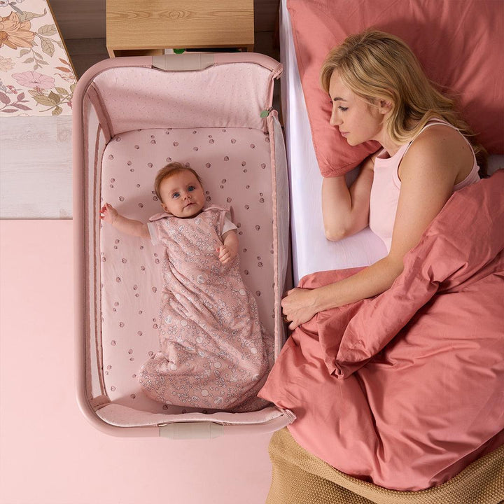 Tutti Bambini Cozee Zen Bedside Crib - Blush-Cribs-Blush- | Natural Baby Shower