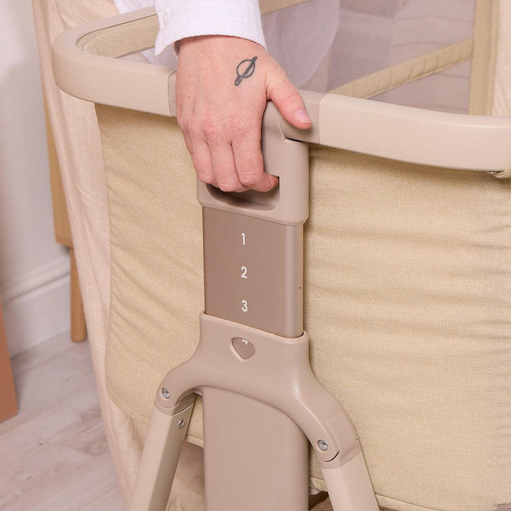 Tutti Bambini Cozee Zen Bedside Crib - Sand-Cribs-Sand- | Natural Baby Shower