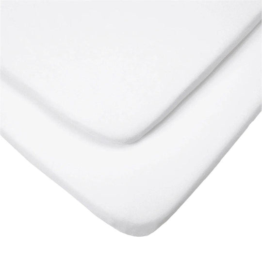 Tutti Bambini Crib Fitted Sheets 2 Pack - Essentials White-Sheets-Essentials White-One Size | Natural Baby Shower