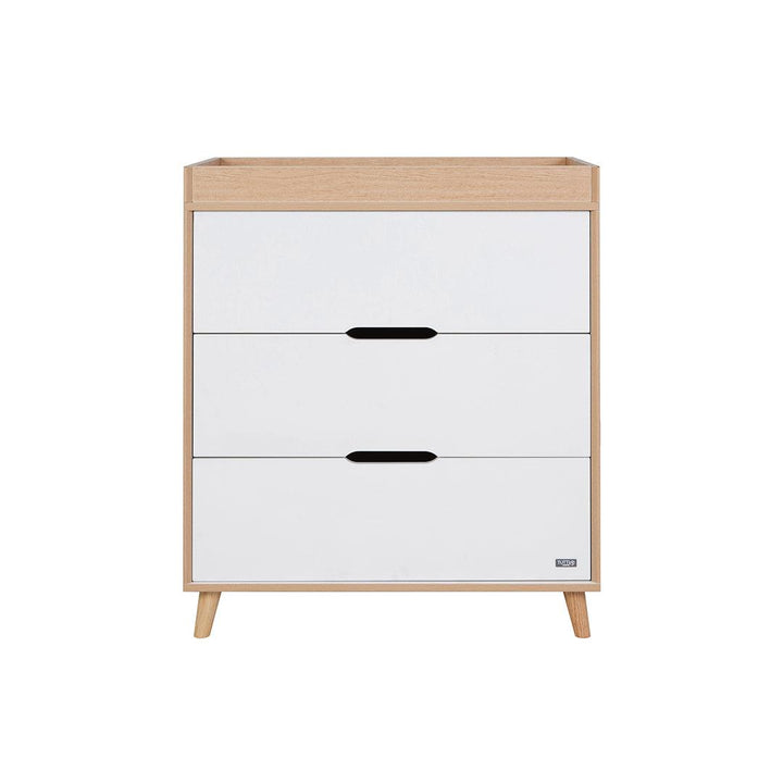 Tutti Bambini Fika Chest Changer - White/Light Oak-Chests-White/Light Oak- | Natural Baby Shower