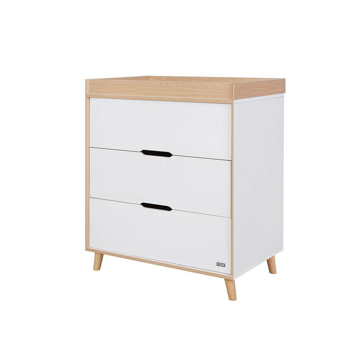 Tutti Bambini Fika Chest Changer - White/Light Oak-Chests-White/Light Oak- | Natural Baby Shower