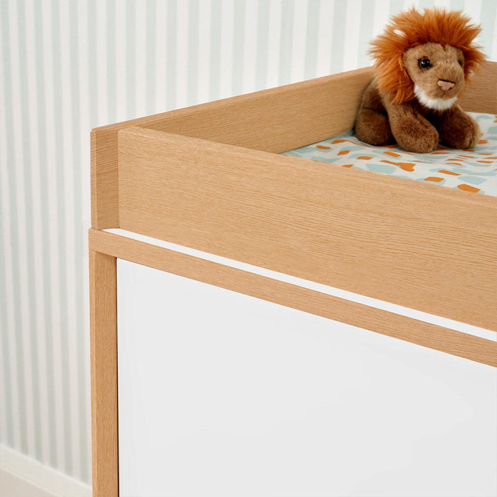 Tutti Bambini Fika 2 Piece Room Set - White/Light Oak-Nursery Sets-White/Light Oak-No Mattress | Natural Baby Shower