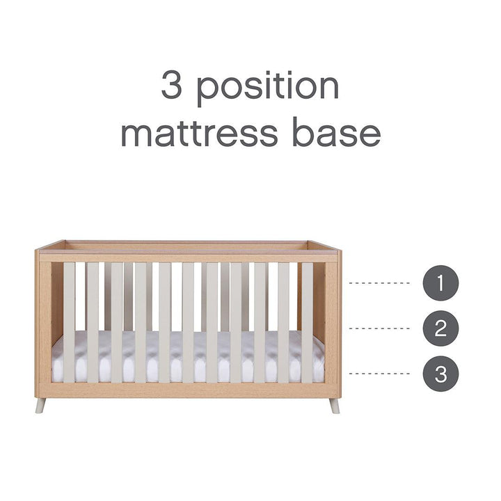 Tutti Bambini Fika 3 Piece Room Set - Light Oak/White Sand-Nursery Sets-Light Oak/White Sand-No Mattress | Natural Baby Shower