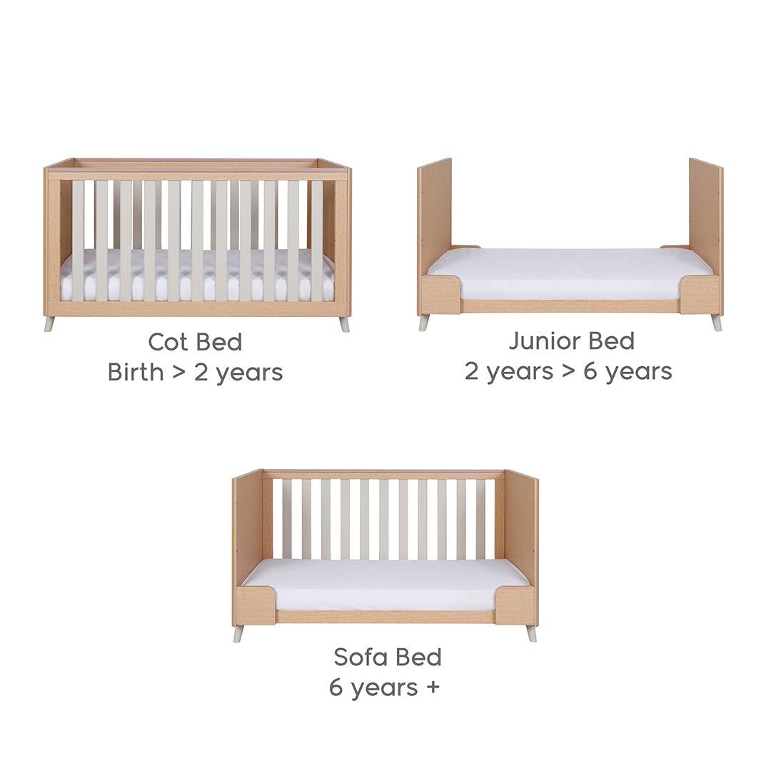 Tutti Bambini Fika 2 Piece Room Set - Light Oak/White Sand-Nursery Sets-Light Oak/White Sand-No Mattress | Natural Baby Shower