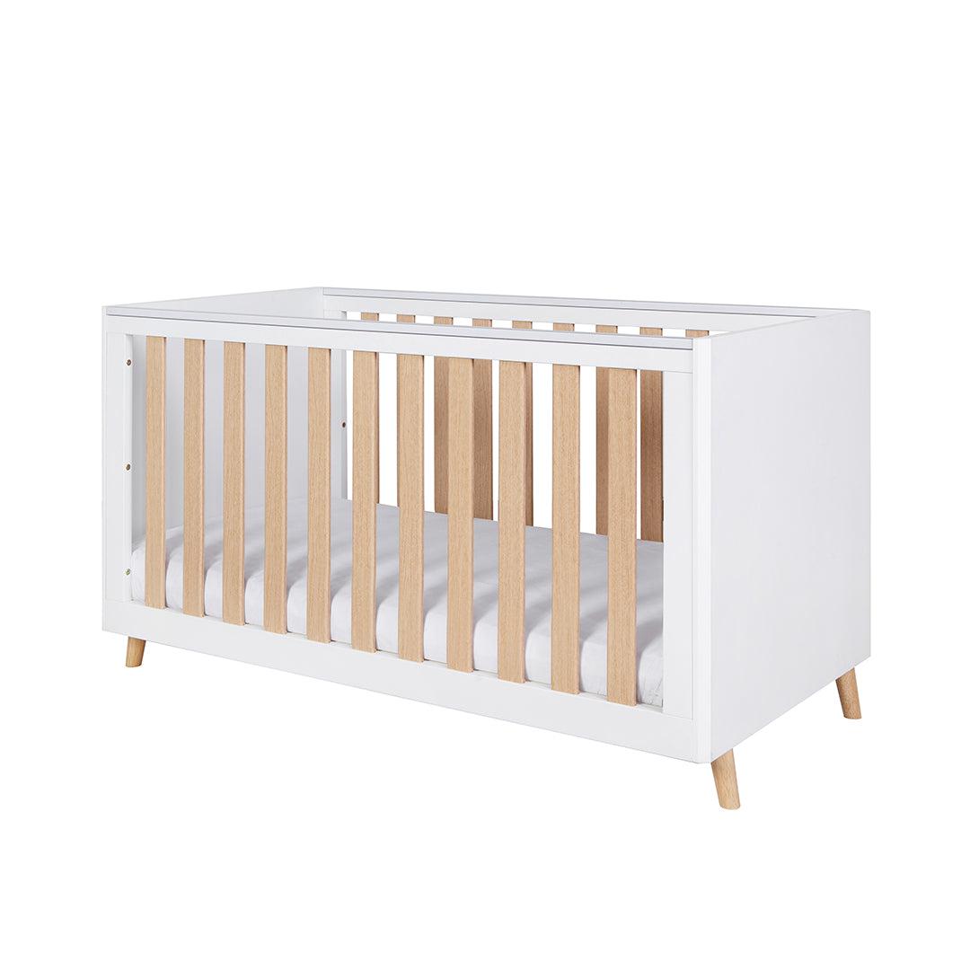 Tutti Bambini Fika 2 Piece Room Set - White/Light Oak-Nursery Sets-White/Light Oak-No Mattress | Natural Baby Shower
