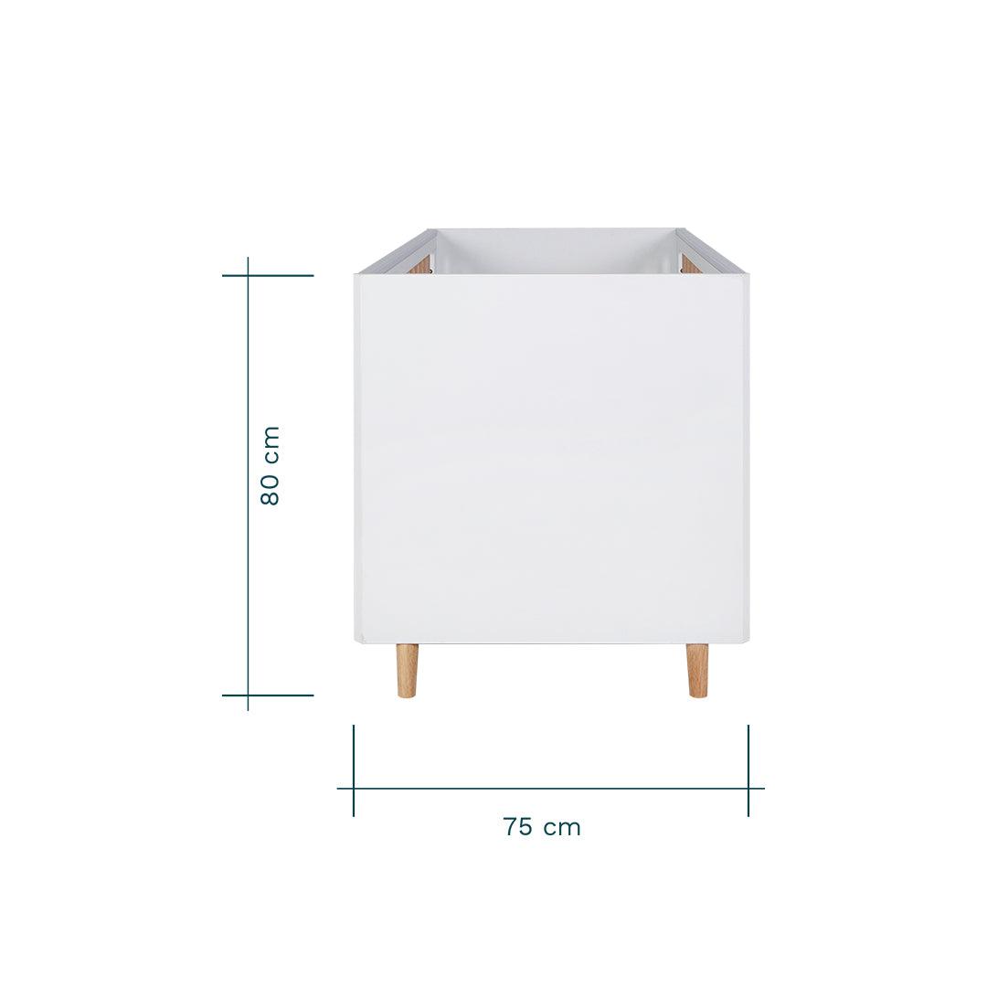 Tutti Bambini Fika Cot Bed - White/Light Oak-Cot Beds-White/Light Oak-No Mattress | Natural Baby Shower