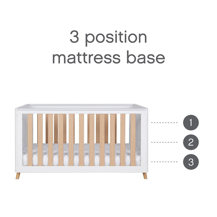 Tutti Bambini Fika 2 Piece Room Set - White/Light Oak-Nursery Sets-White/Light Oak-No Mattress | Natural Baby Shower